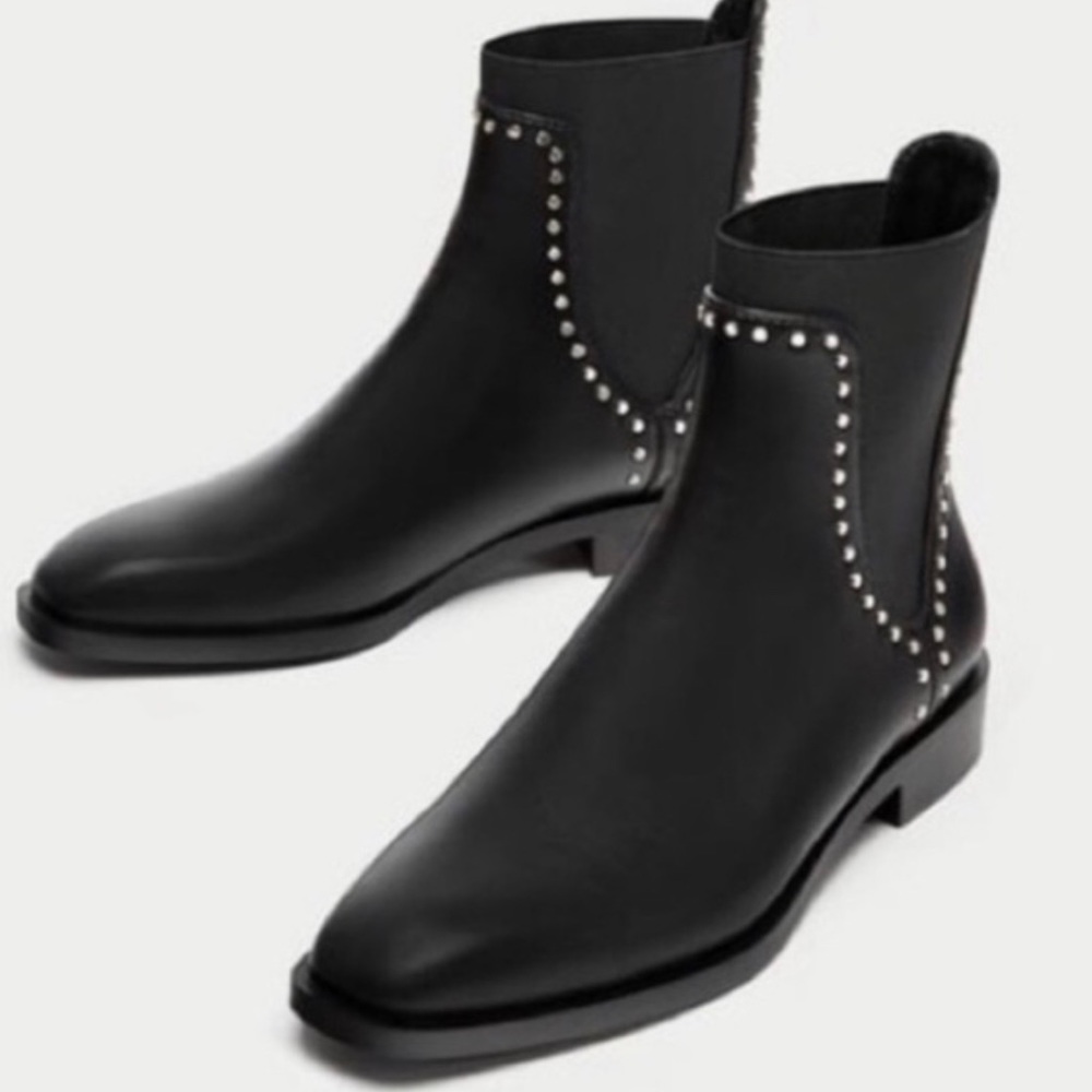 Zara Black Ankle Boots | Minimalist Chelsea Boots | Cowboy Boots for women